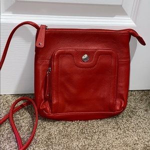 stone&co crossbody red bag great condition